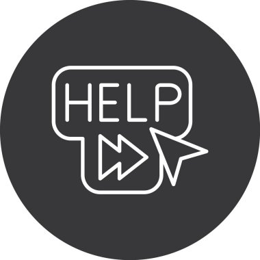 trend biçimi izole edilmiş arkaplanda yardım simgesi