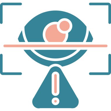 Modern b 'nin vektör illüstrasyonu cctv simgesinden yoksun