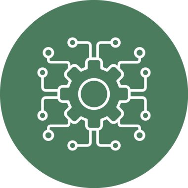 dişli simgesi, vektör çizimi