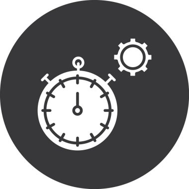 Saat simgesi. Web için basit saat vektör simgesi çizimi