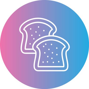 Ekmek simgesinin vektör illüstrasyonu