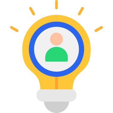 fikir simgesi, vektör illüstrasyonu