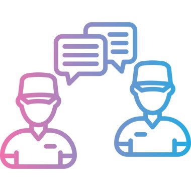 Sohbet simgesinin vektör illüstrasyonu