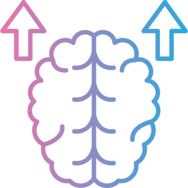 beyin ikonu vektör illüstrasyonu