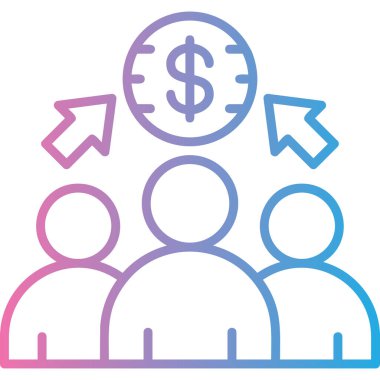 Vektör çizim dolar işareti simgesi