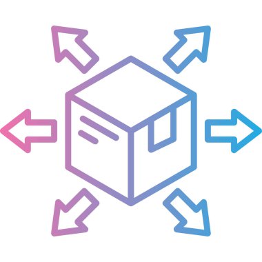 parsel dağıtım rengi vektör illüstrasyonu