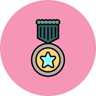 Madalya ikon vektör illüstrasyonu