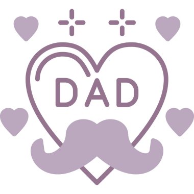 Babalar günü kartı ve bıyık vektör tasarımı.