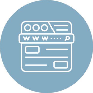 Tarayıcı web tarayıcı simgesi ana hat biçiminde