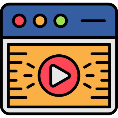 Müzik. Web simgesi basit illüstrasyon