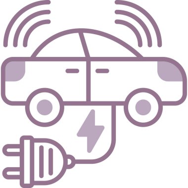 elektrikli araba elektrik simgesi