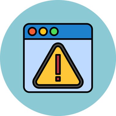 Hata uyarı simgesi doldurulmuş dış hat biçiminde