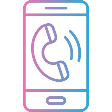 Telefon simgesi vektör illüstrasyonu