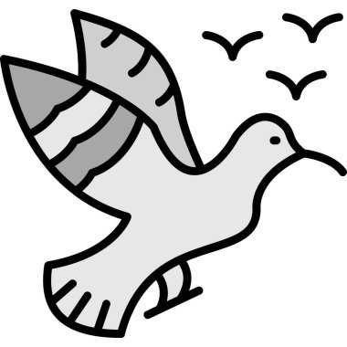 güvercin simgesi vektör illüstrasyonu