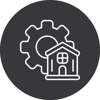 Ev simgesinin vektör illüstrasyonu