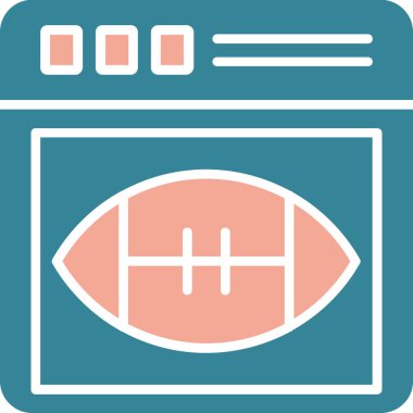 futbol ikonu vektör illüstrasyonu