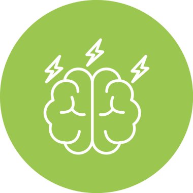 Modern b 'nin vektör illüstrasyonu beynin ikonundan yoksun