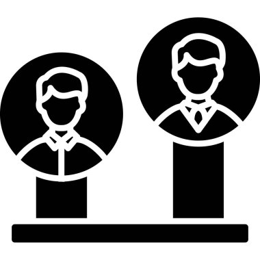 iş insanları simgesi vektör illüstrasyonu