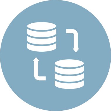 veri depolama vektör çizgisi simgesi, imza, illüstrasyon