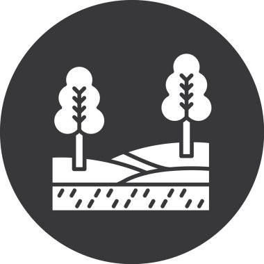 Orman ağaçları vektör simgesi tasarımı