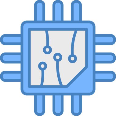 İşlemci, Her Kullanım İçin Basit Vektör Simgesi