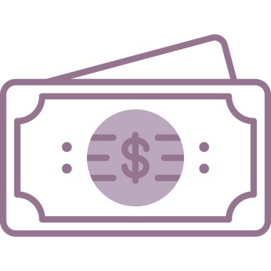 Dolar vektörü düz renk simgesi