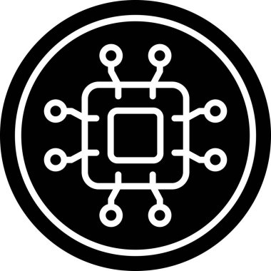 çip simgesi, vektör illüstrasyonu