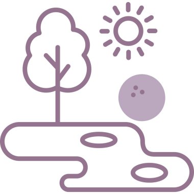 ağaç simgesi vektör illüstrasyonu