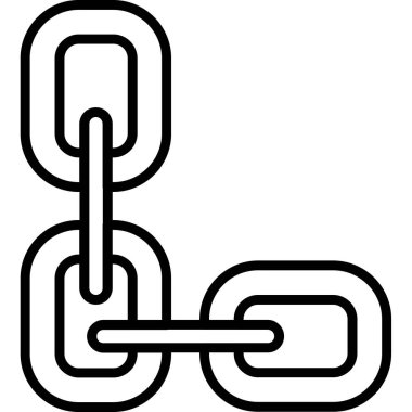 zincir bağlantısı simgesi ana hat biçiminde