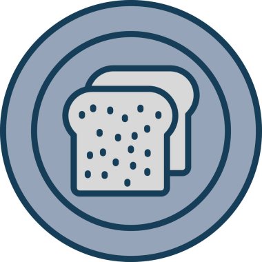 ekmek ikonu vektör illüstrasyonu