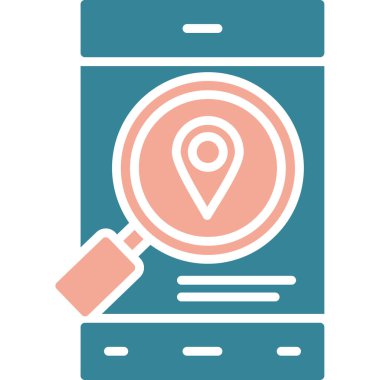 konumu simgesi harita, illüstrasyon vektör