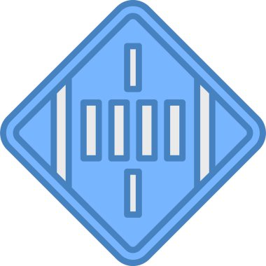 Yol simgesi vektör illüstrasyonu