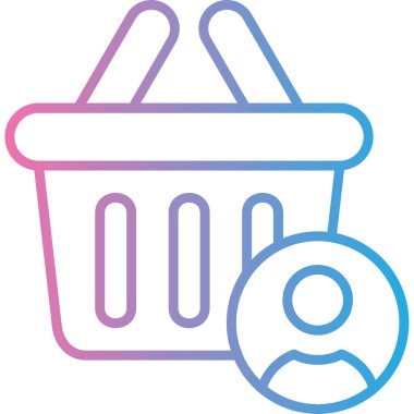 Alışveriş arabası ikonu. Basit resimleme