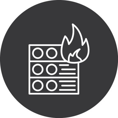 vektör alev simgesi çizimi