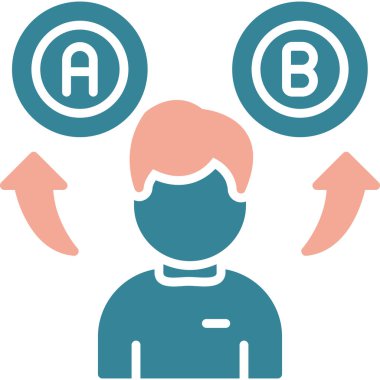 Müşteri hizmetleri ikonu. Vektör illüstrasyon biçimi iki renkli simge, gri ve cyan renkleri, beyaz arkaplan.