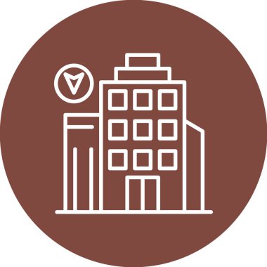 Hastane. Web simgesi basit illüstrasyon