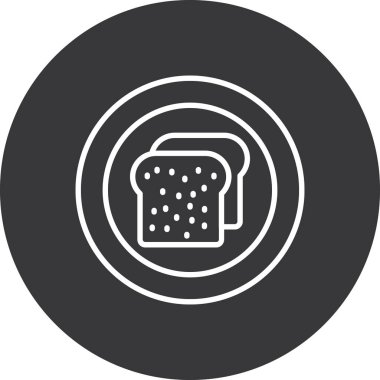 ekmek ikonu vektör illüstrasyonu