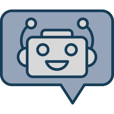 Sohbet simgesi vektör illüstrasyonu