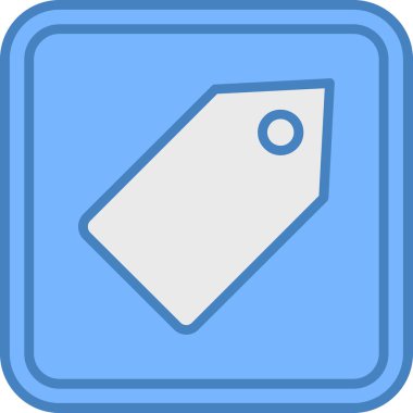 Simge etiketinin vektör illüstrasyonu