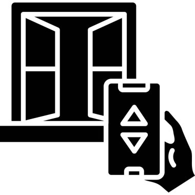 Kapı simgesi. Ağ için kapı vektör simgelerinin özet çizimi