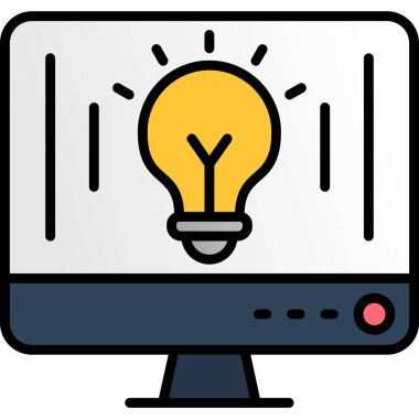 ampul yaratıcı fikir simgesi