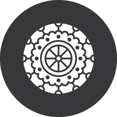 Yuvarlak bir simgenin vektör illüstrasyonu