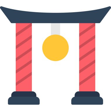 beyaz arkaplanda izole edilmiş bayrak simgesi ve vektör illüstrasyonu