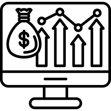 grafik analiz simgesi, vektör illüstrasyonu