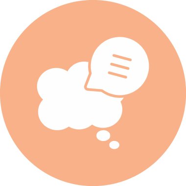 Konuşma baloncuğu simgesinin vektör çizimi