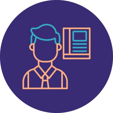 Bir insan simgesinin vektör illüstrasyonu