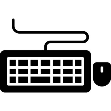 Klavye. Web simgesi basit illüstrasyon