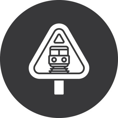 tren simgesi vektör illüstrasyonu