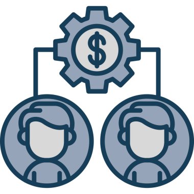 İş yönetimi vektör simgesi. tam biçim.