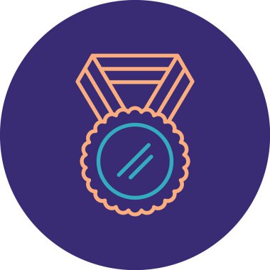 Madalya ikon vektör illüstrasyonu